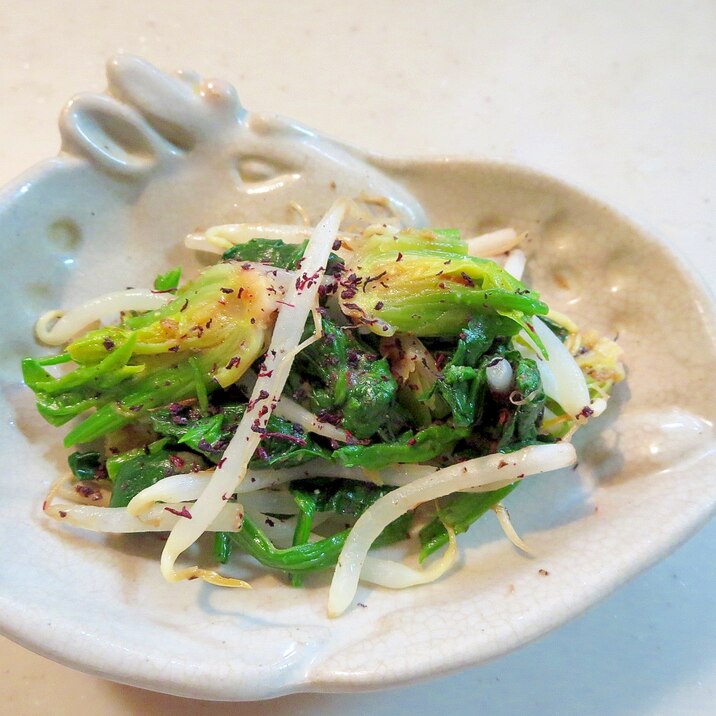 電子レンジで作る!ほうれん草ともやしのおひたし